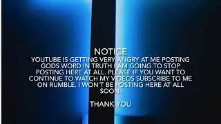 Notice of intent to leave YouTube
