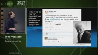 C++Now 2017: Tony Van Eerd “Postmodern C++