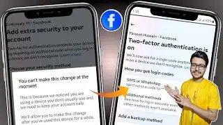 You can't make this change at the moment | Facebook two factor fix | Fb 2 factor authentication fix