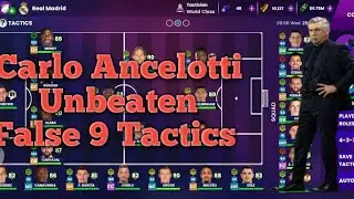 SM24. Ancelotti False 9 Tactics For Real Madrid unbeaten Streak. #sm24 #sm24tactics #tipsandtricks