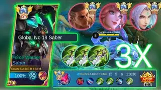 TOP GLOBAL SABER BEST BUILD TERSAKIT 3X BOD 2023 | SABER BEST BUILD 2023