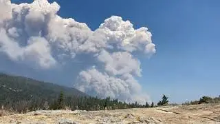 Timelapse of Creek fire plume from Shaver Lake