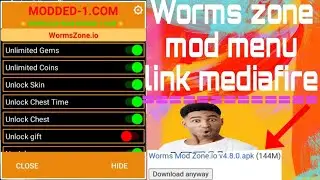 Worm zone Mod menu link Mediafire.