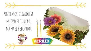 TUTORIAL DE PINTURA EN TELA//Como pintar un camino de mesa con Girasoles ft Miss Priscos Lozada