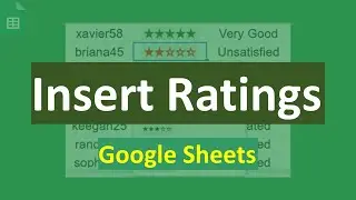 How to Insert Ratings in Google Sheets 