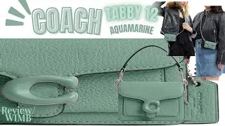 🧜🏾‍♀️ COACH TABBY 12 REVIEW IN AQUAMARINE 🧜🏾‍♀️ WIMB #coach #coachbag