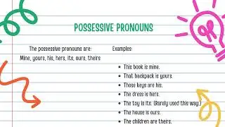 The difference between possessive adjectives and possessive pronouns.