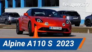 Alpine A110 S 2023 - Maniobra de esquiva  (moose test) y eslalon | km77.com