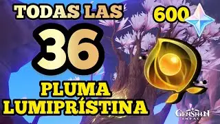Ubicación de las 36 PLUMA LUMIPRÍSTINA | 600 Protogemas | Genshin impact 3.6
