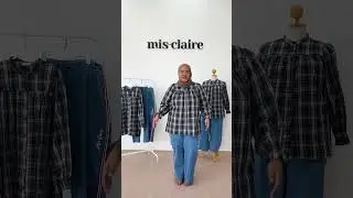 Mis Claire Plus Size Yoshie Varsity Dolly Checkered Blouse