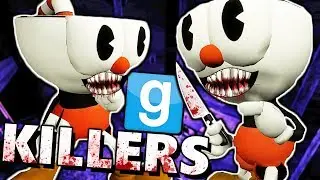 KILLER CUPHEADS?! | Gmod Chasing NPC Escape (CUPHEAD MODS)