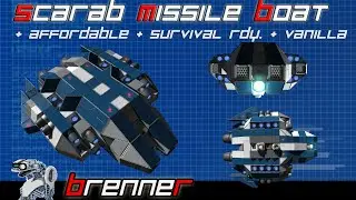 Space Engineers - Scarab Missile Boat, low priced large grid ship