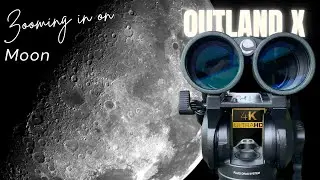 Zooming in on the Moon with Celestron Outland X 10X42 Binoculars