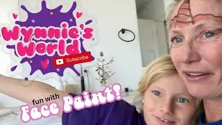 Wynnies World // Doing Moms Face Paint with a Unicorn Horn #makeup  #facepaint  #youtubekids ✨
