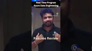 Azure Data Engineering Real Time Program || Interview preparation. 