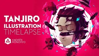 Tanjiro (Demon Slayer) - Timelapse Illustration