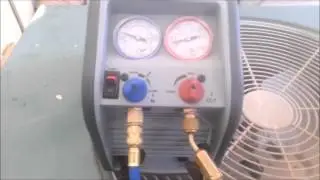 Robinair RG3 Portable Refrigerant Recovery Machine in Action