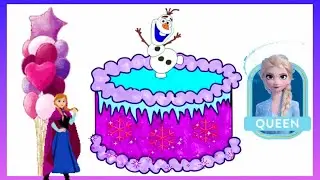 How to Draw Olaf Birthday Cake Disney Frozen Как Нарисовать Торт Олаф Холодное Сердце ☃️