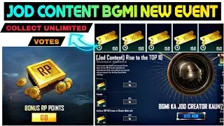 JOD CONTENT BGMI NEW EVENT | BGMI NEW EVENT JOD CONTENT