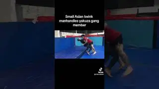 Small Asian twink manhandles yakuza gang member