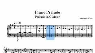 Prelude in G - By Maryan S. Cruz