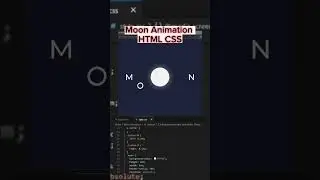 Moon Animation HTML CSS JavaScript 