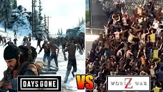 Days Gone VS World War Z (Zombie Horde Comparison) Biggest Zombie Hordes