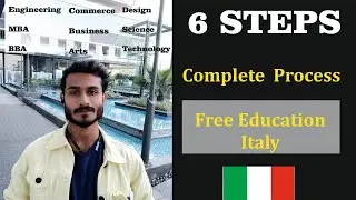 How to Study in Italy for free| Just 6 Steps| Complete process| What & How to Process