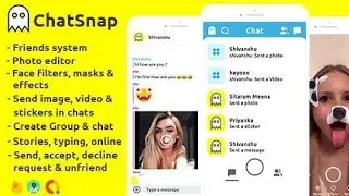 how to make Snapchat App || Snap chat clone app source code download || Android Studio source code