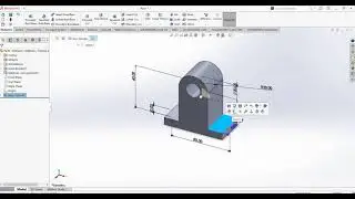SOLIDWORKS tutorial on Sketching, Trim, Mirror, Relations, Dimensions, Extrude تمرين سوليدوركس