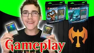 Kaldheim Commander Precon Game Play Phantom Premonition vs Elven Empire