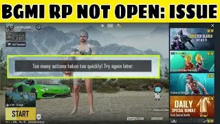 ✅Bgmi Specter Slayer Set Lv 1 Too Many Actions Taken Quickly Try Again Later || Bgmi Rp Not Opening