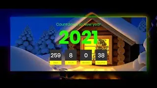 1-part : Countdown to new 2021 year using JavaScript, HTML, CSS
