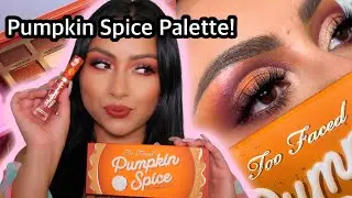 NEW TOO FACED PUMPKIN SPICE SECOND SLICE EYESHADOW PALETTE TUTORIAL, REVIEW, AND SWATCHES!