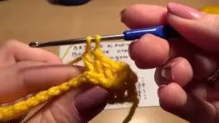 Вязание крючком. Вогнутый столбик с накидом / рельефный изнаночный