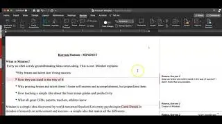 How to Annotate a Word document E9 SHS 2020