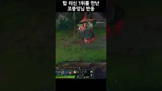 탑 리신 1위를 보고 극찬한 코뚱잉님 반응