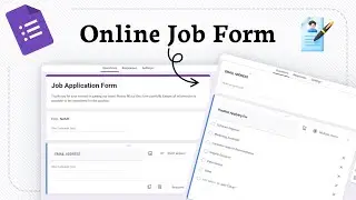 How to Create a Job Application Google Forms (Basic Hiring Form)