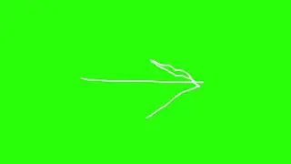 Стрелочка Рисовка на Зеленом Фоне Горизонтальный Футаж Horizontal Footage