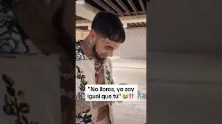 @Anuel aa: “No LLORES, soy igual que TÚ” 😭 (Fan lo CONOCE)  #SHORTS