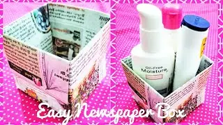 Easy Newspaper Box | Newspaper Box Without Glue | Easy DIY Paper Box | Newspaper Crafts