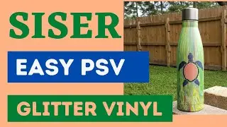 @HeatTransferWarehouse  Siser EasyPSV Adhesive Glitter Sticker Vinyl (3) Layers On Water Bottle