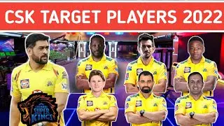 CSK TARGET PLAYERS 2022 || IPL 2022 MEGA AUCTION