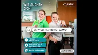 Servicemitarbeiter*in für unser ATLANTIC Hotel Galopprennbahn 📍 Bremen gesucht. Komme ins Team! 😃