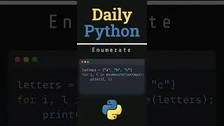 What is Enumerate in Python #datascience #pythonforbeginners #pythontutorial