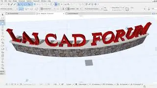 #ArchiCAD tip: How to make a curved 3D text for circular and curved building forms by LAJ_CAD-FORUM