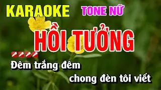 Karaoke Hồi Tưởng Tone Nữ Nhạc Sống Dễ Hát | Nguyễn Linh