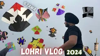 Flying Kite on LOHRI 2024 🪁🧵 || Lohri Vlog patangbaazi 