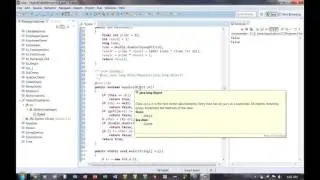 Overriding the Object equals method