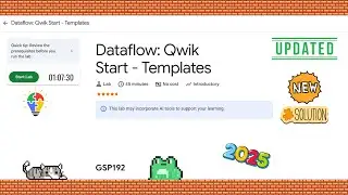 Dataflow: Qwik Start - Templates 